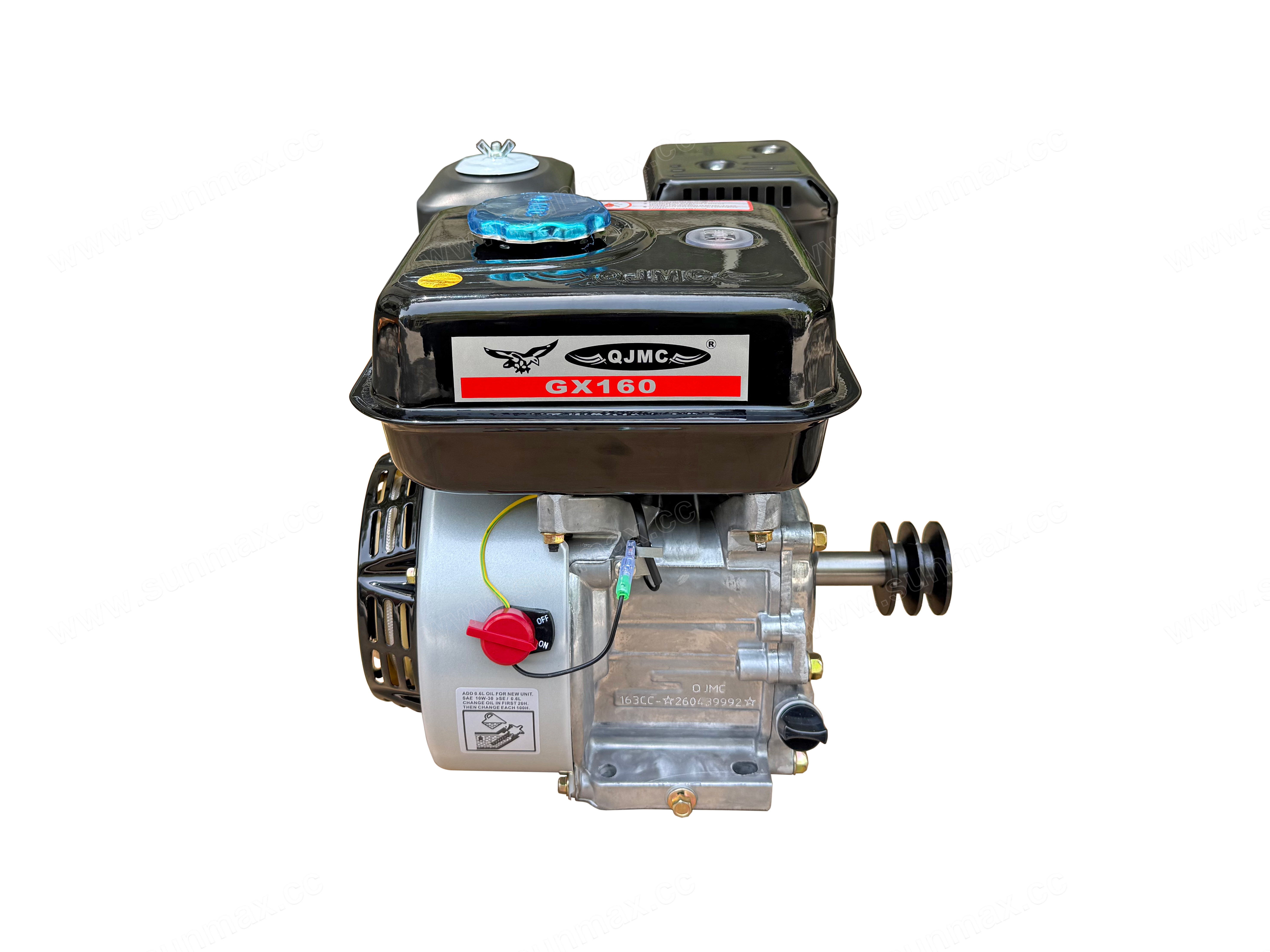 QJMC GX160 5.5HP 163cc Gasoline Engine | Replacement Petrol Engine for Water Pump